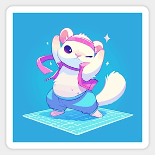 A ferret dancing the night away Magnet